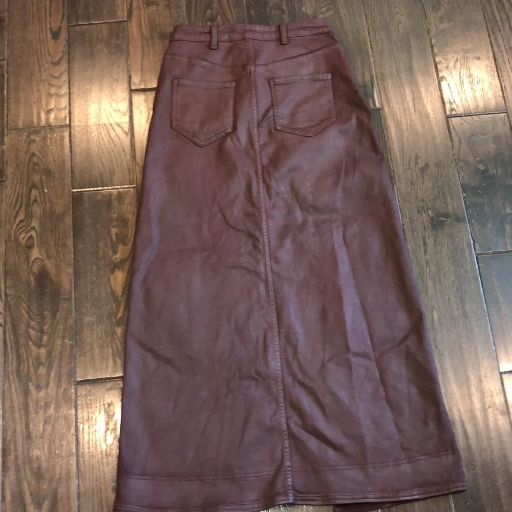 PILCRO faux leather maxi skirt size 6